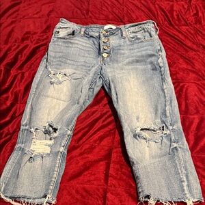 KanCan Light Blue Distressed Boyfriend Jeans